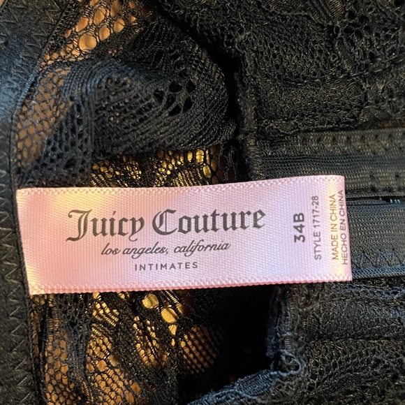 Juicy couture Black Lace Bustier Top with Logo Straps - Picture 5 of 6